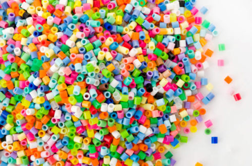 Colorful perler beads (Hama Beads)